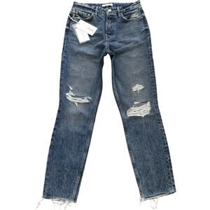 GRLFRND Karolina super high rise distressed skinny leg jeans Go My Way Sz 27 NEW